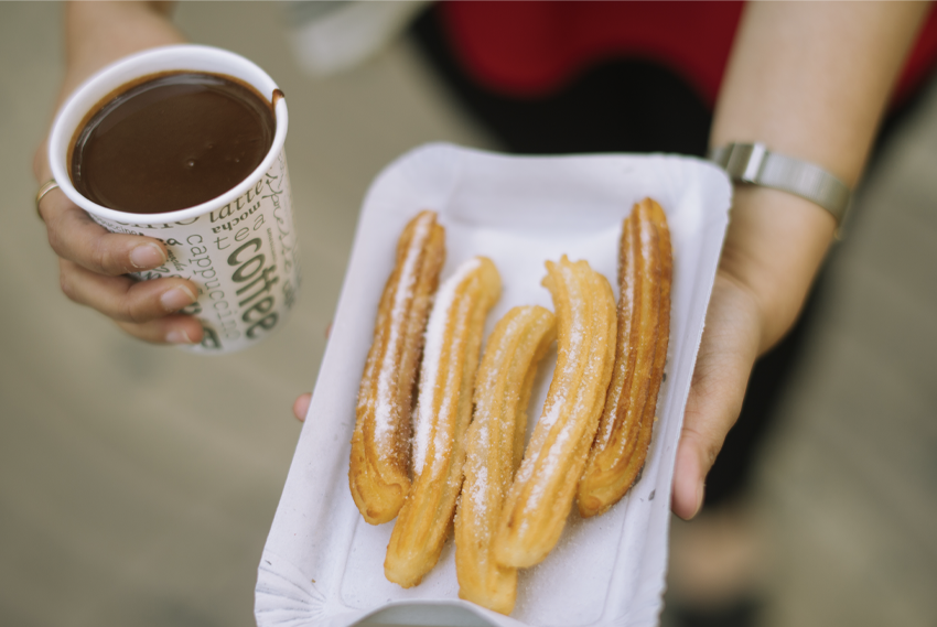 Słodka przekąska churros