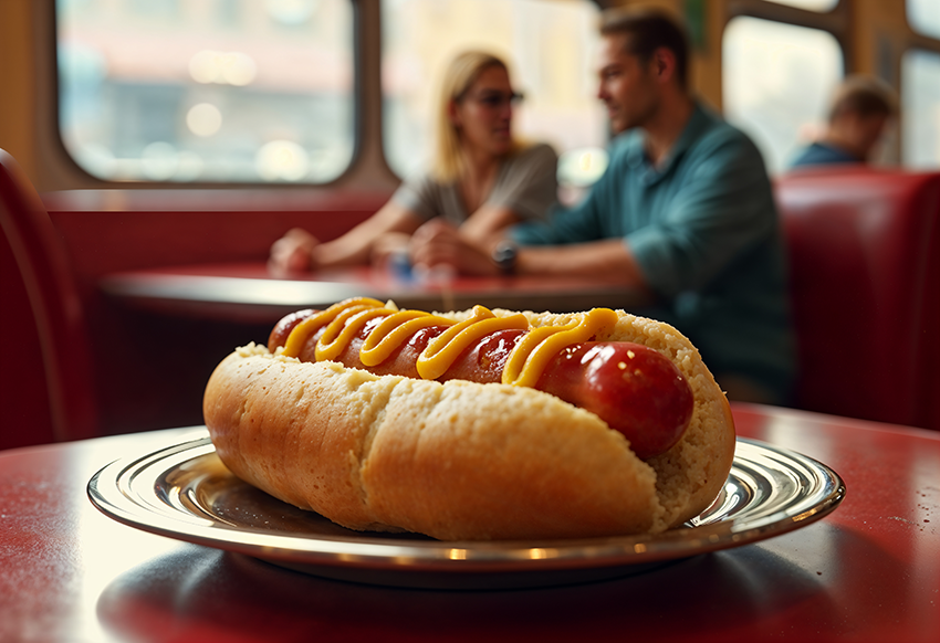 Hot dog - potrawa serwowana w restauracji fast food