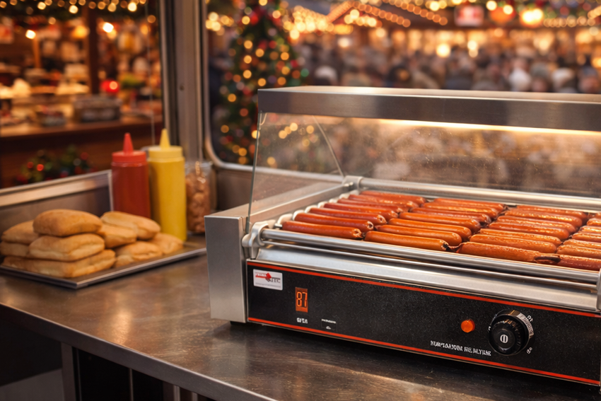 Podgrzewacz pięciorolkowy z szybą